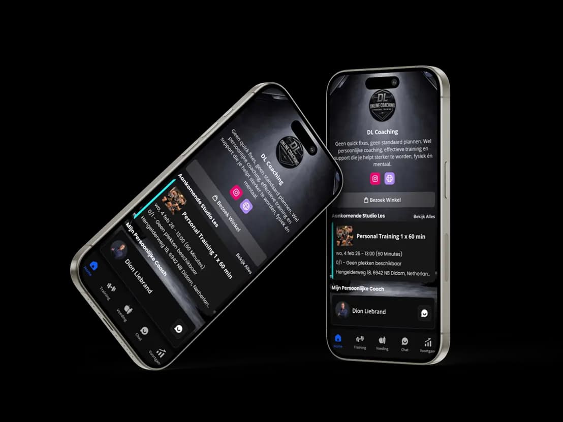 Mobiele app mockup
